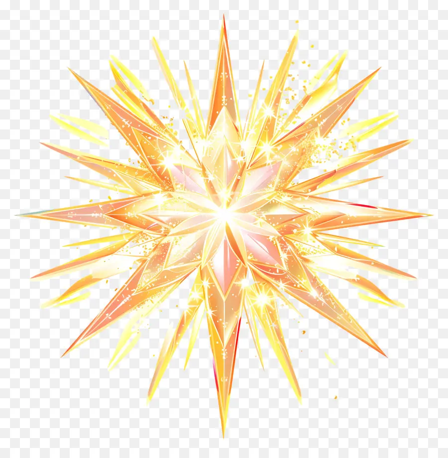 Estrela Que Brilha，Golden Starburst PNG