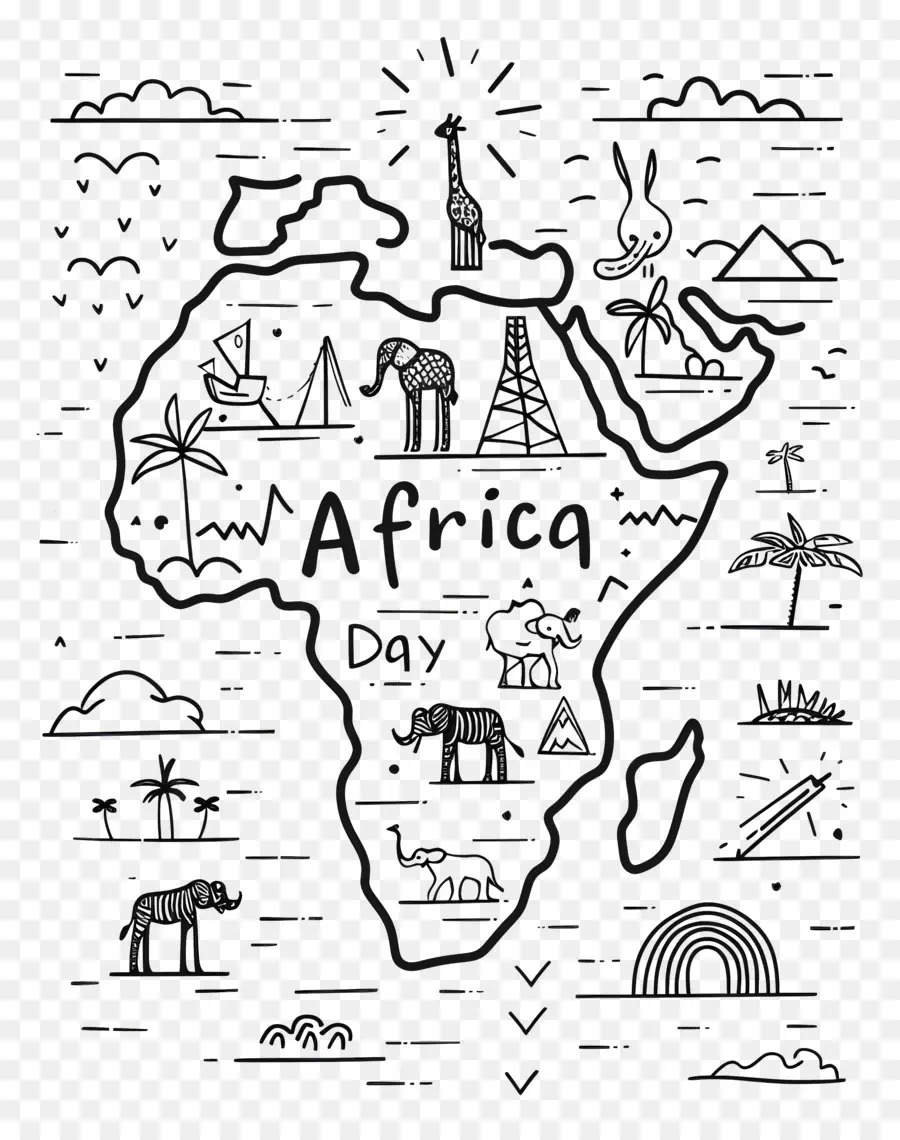 Dia Da áfrica，Mapa De áfrica PNG