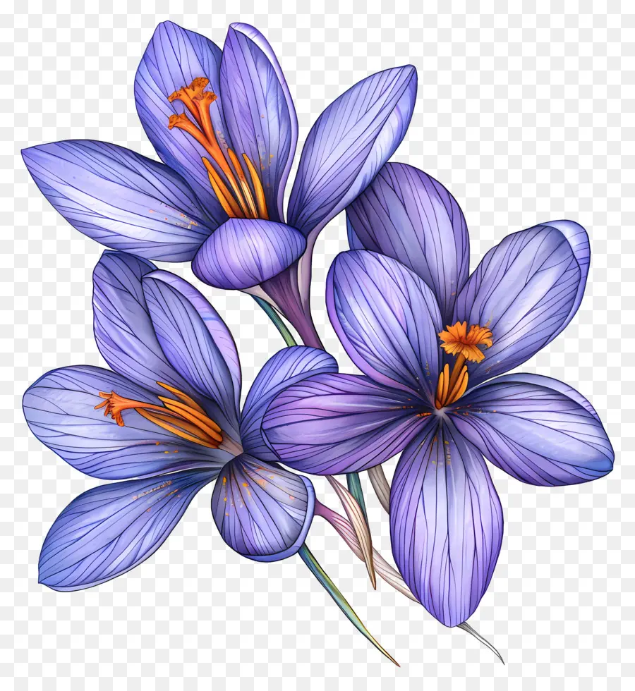 Açafrão Crocus，Flores Azuis PNG