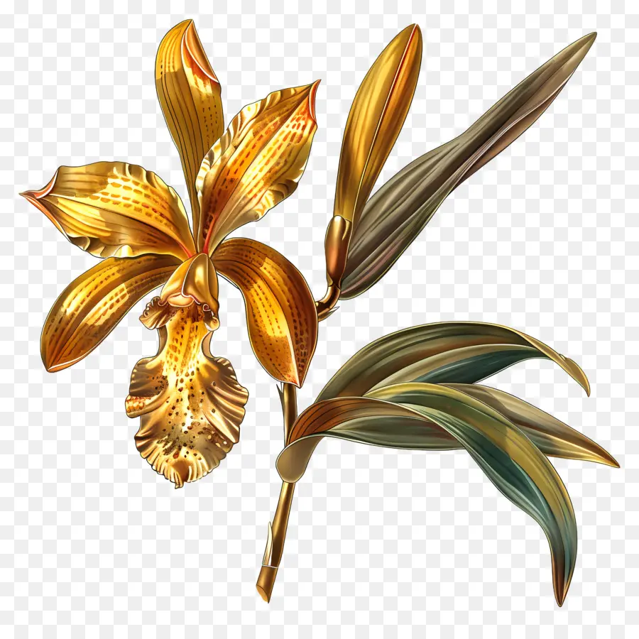 Ouro Da Orquídea Kinabalu，Orquídea Dourada PNG
