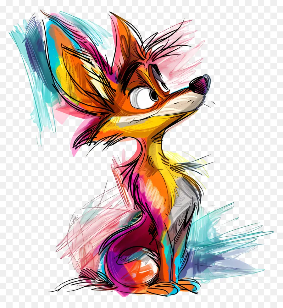 Coyote，Ilustração Em Aquarela PNG