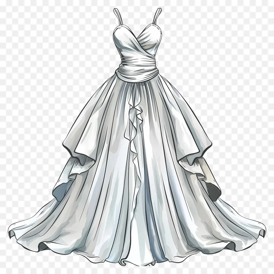 Vestido De Noiva Do Vestido De Noite，Vestido De Noiva Branco PNG