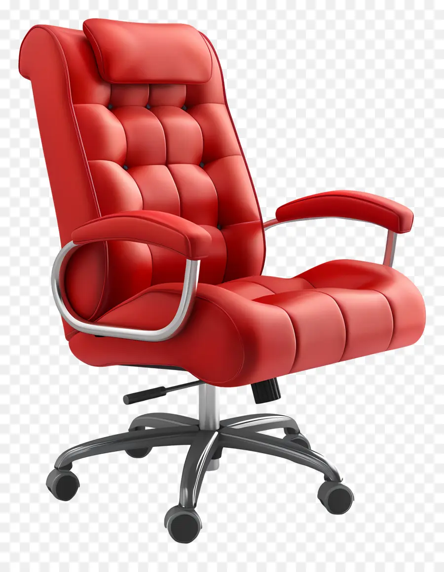 Cadeira De Escritório，Cadeira De Escritório De Couro Vermelho PNG