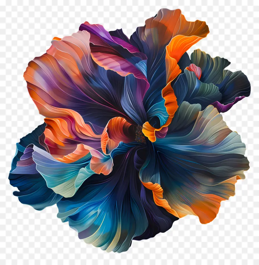 Iridescência，Flores Coloridas PNG