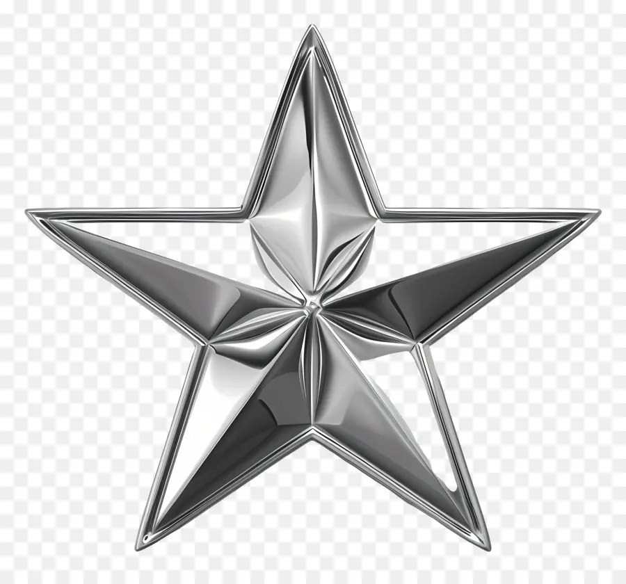 Estrela De Prata，Estrela De Aço Inoxidável PNG
