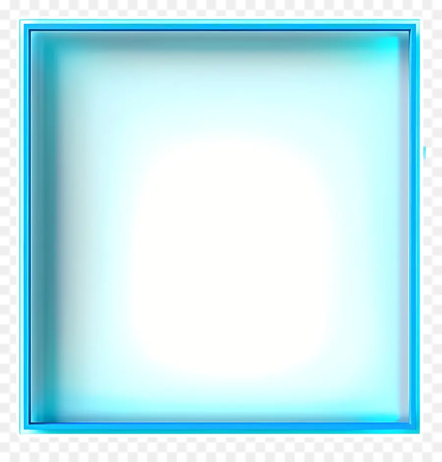 Quadro Azul Neon，Quadro Quadrado Azul PNG