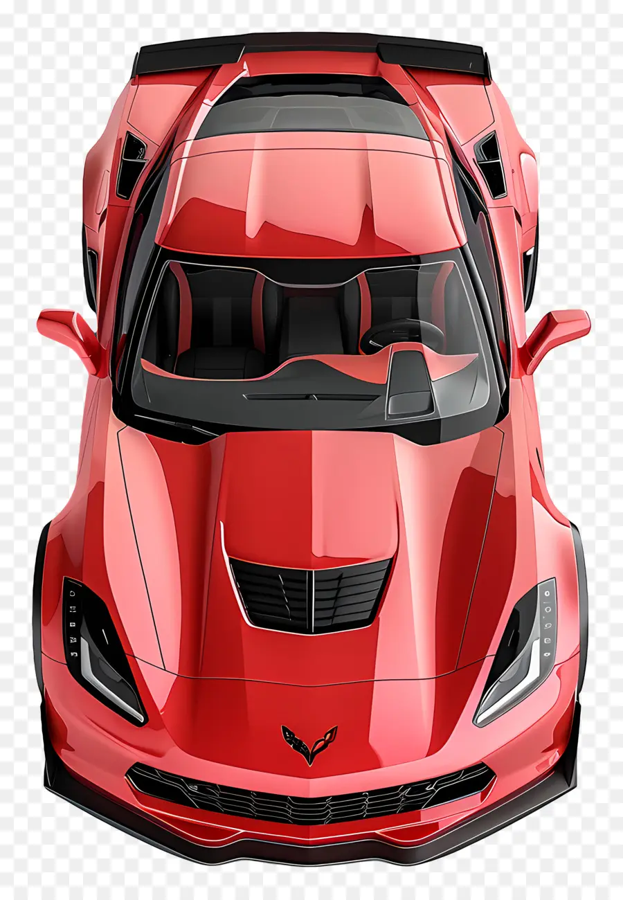 Vista Superior Do Carro，Carro Esportivo Vermelho PNG