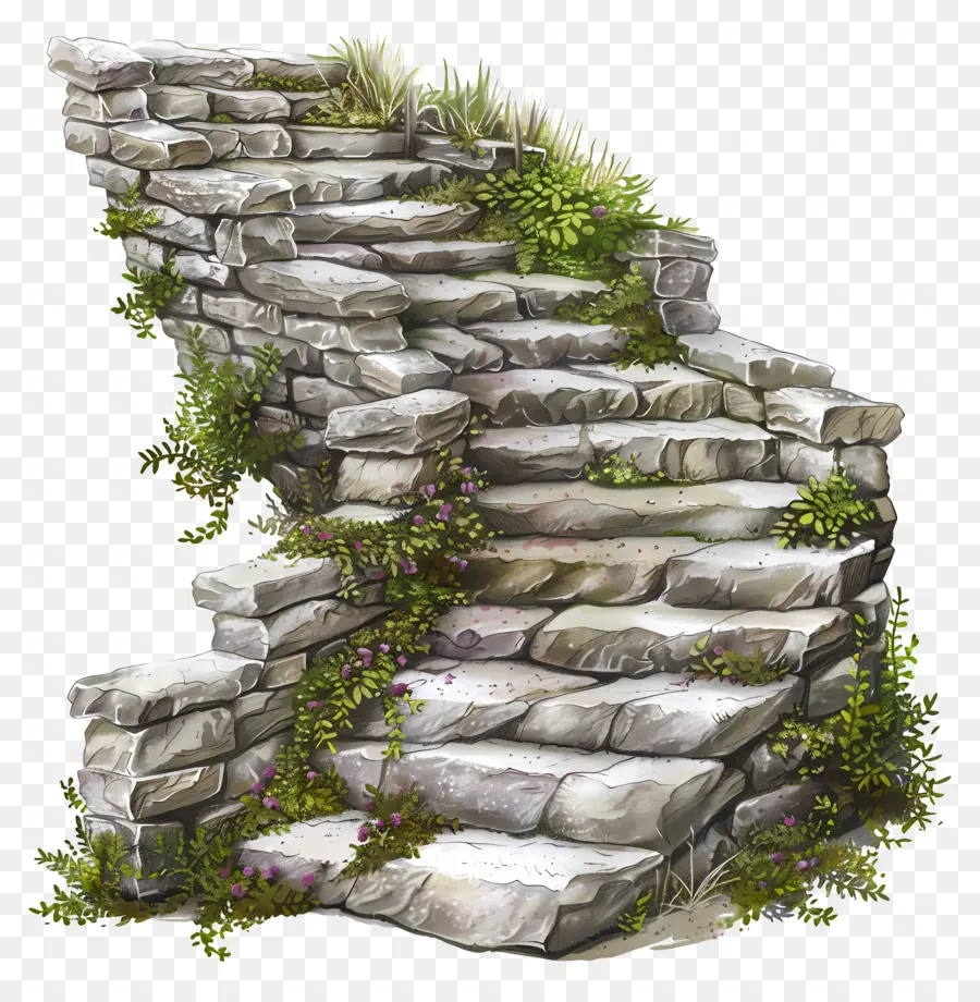 Terraço，Escada De Pedra PNG