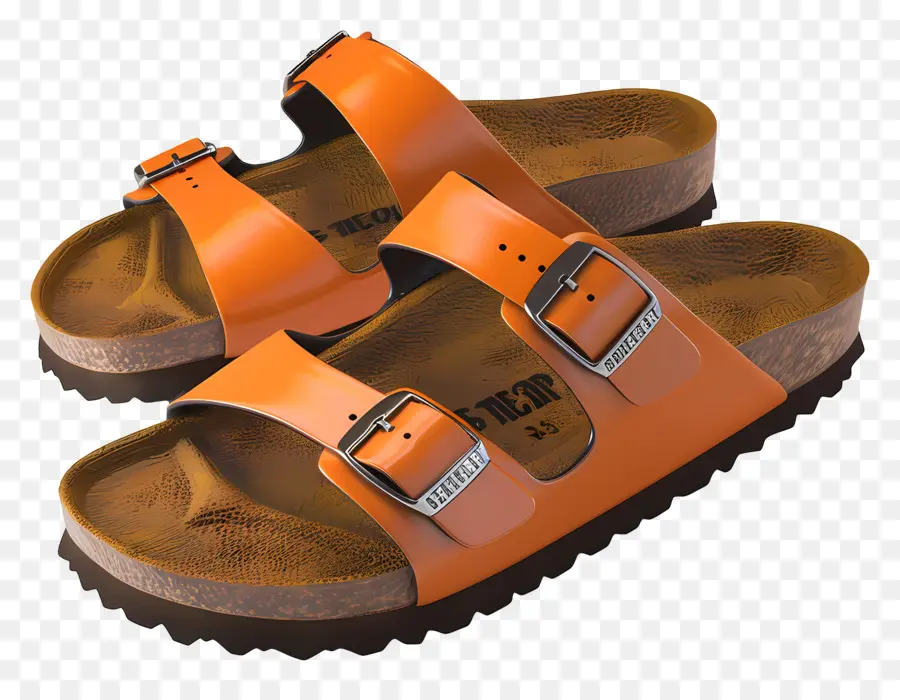 Birkenstock，Sandálias De Couro PNG