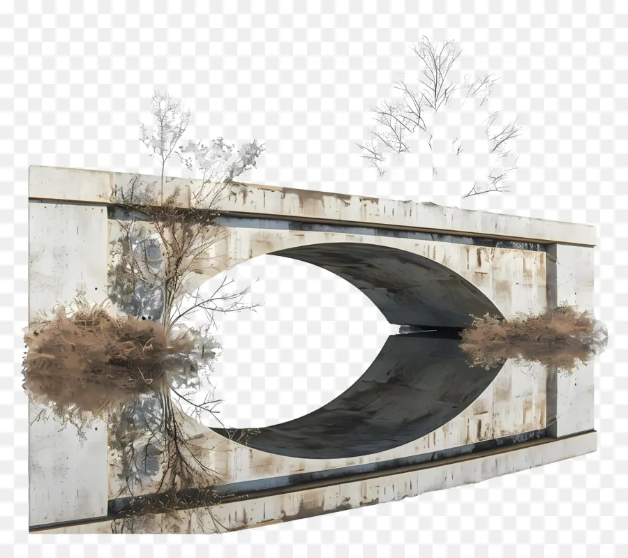 Ponte De Concreto，Fotografia Em Preto E Branco PNG