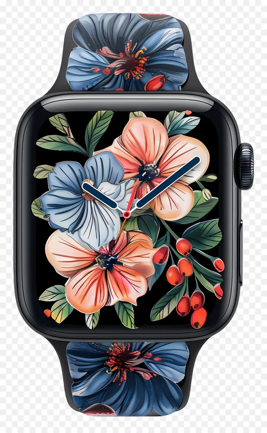 Relógio De Maçã，Floral Apple Watch Band PNG