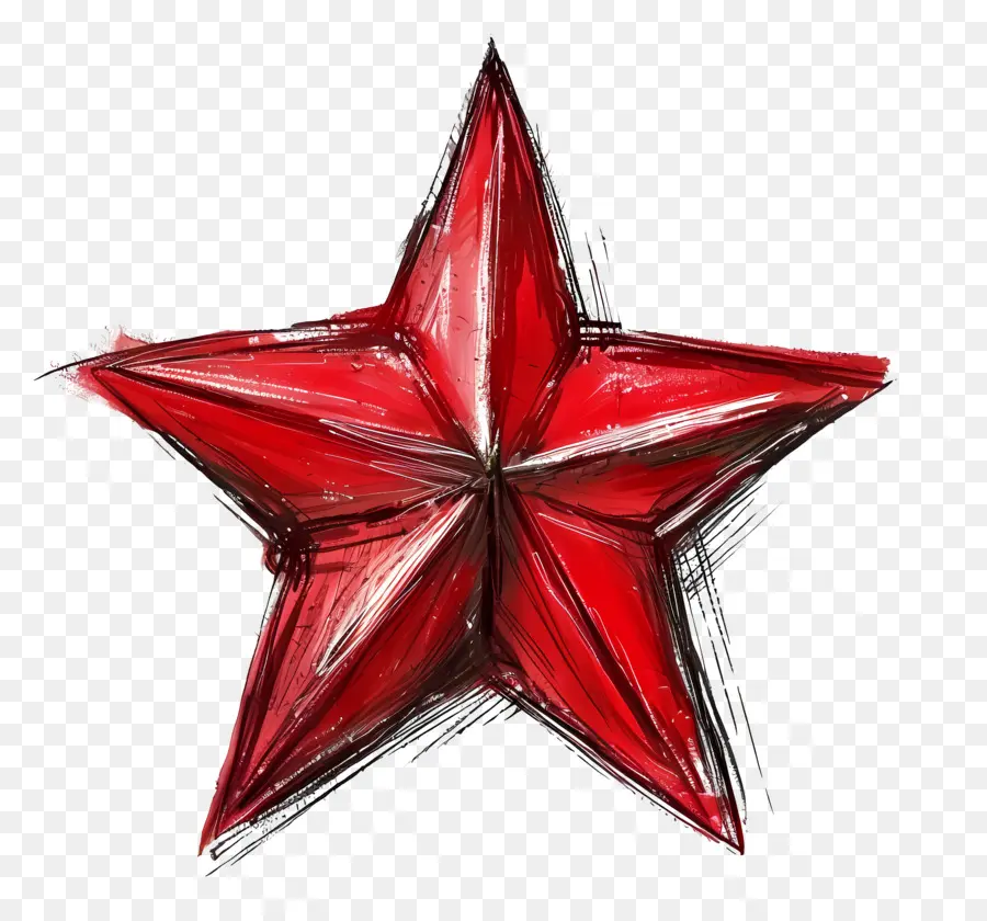 Estrela Vermelha，Pintura A óleo PNG