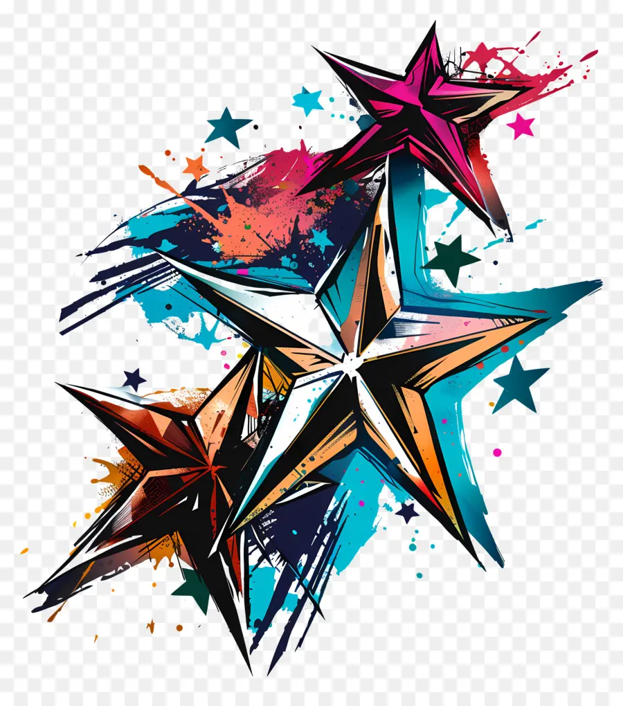 Estrelas Estéticas，A Arte Abstrata PNG