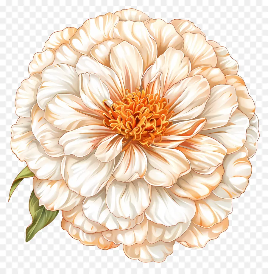 Branco Marigold，Flor Branca PNG