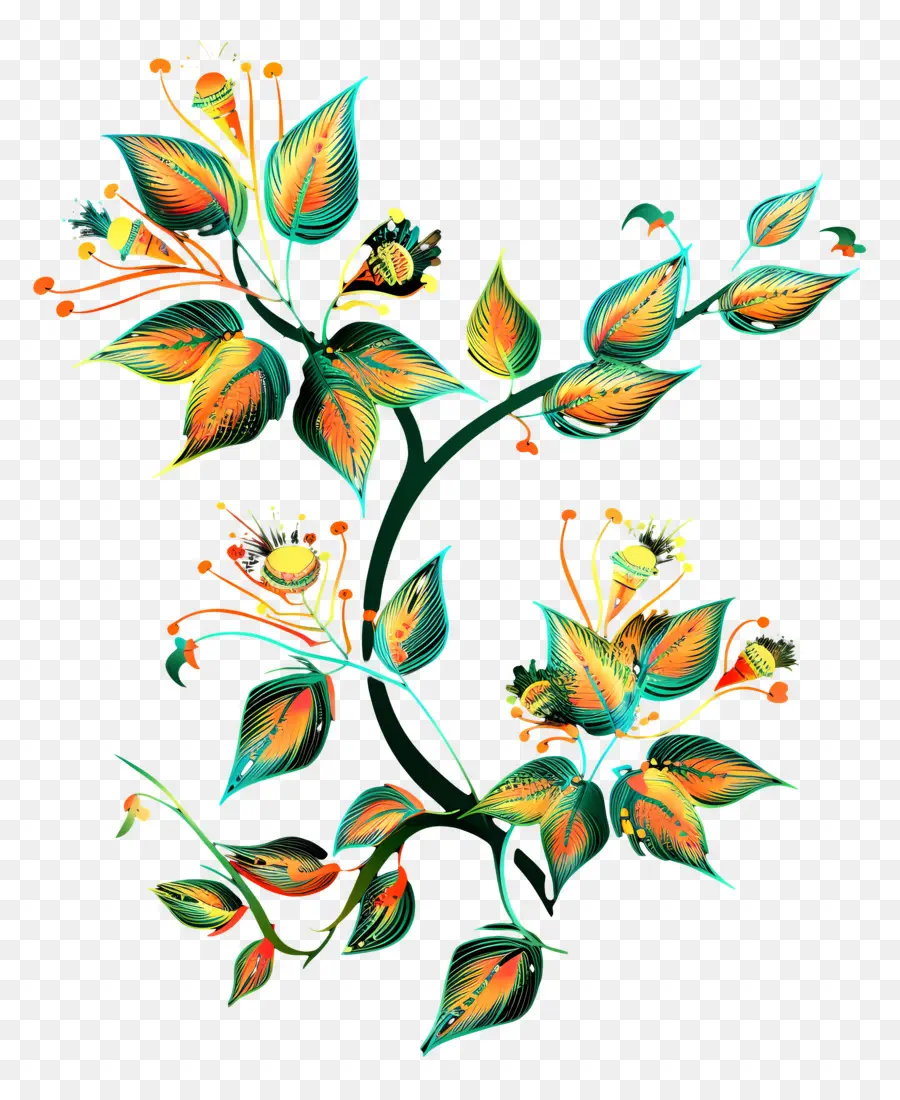 Arte De Linha，Arranjo Floral PNG