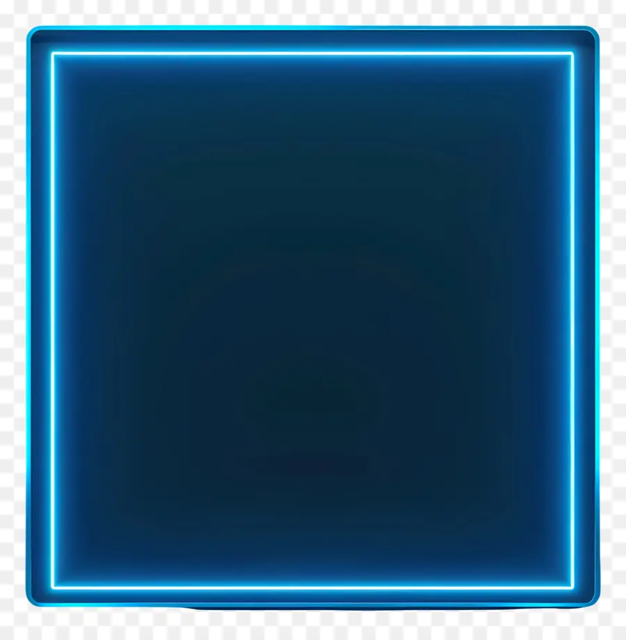 Quadro Azul Neon，Moldura Transparente PNG
