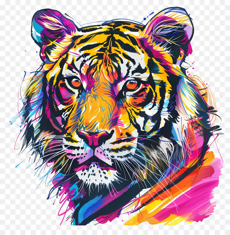 Tigre，Colorido PNG