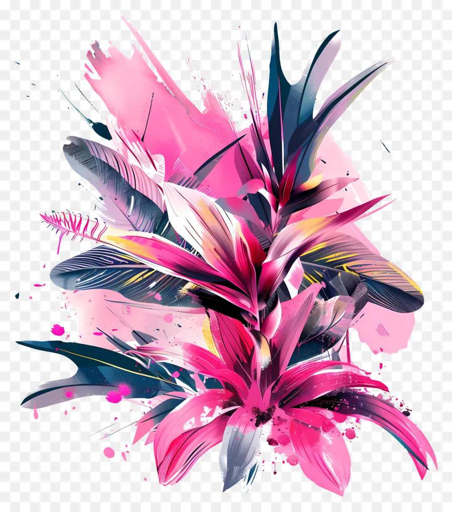 Exuberante Rosa，Pintura Em Aquarela PNG