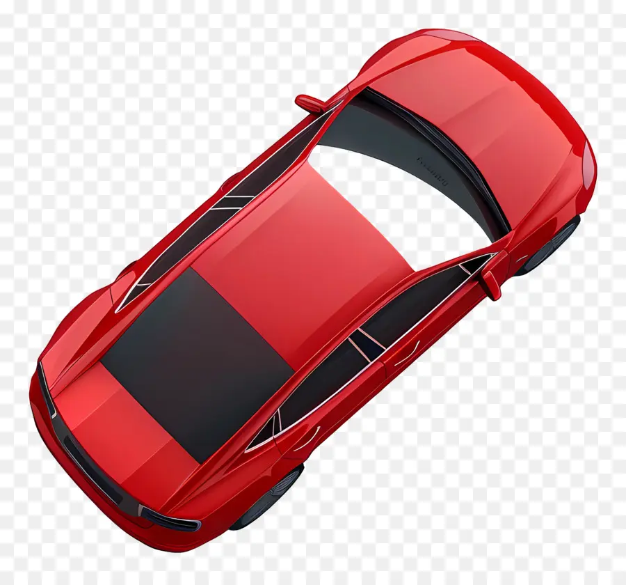 Vista Superior Do Carro Vermelho，Carro Vermelho PNG