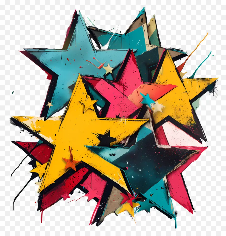 Estrelas Estéticas，Estrelas Coloridas PNG