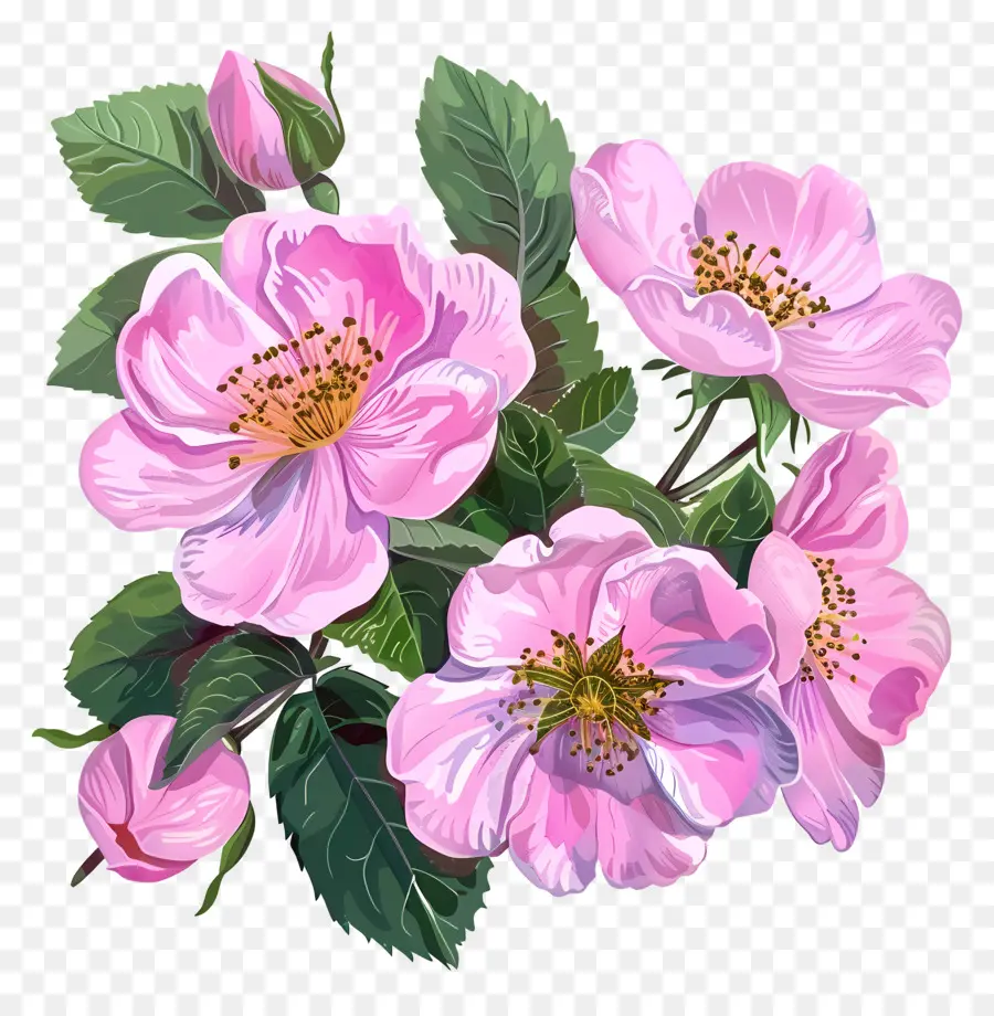 Exuberante Rosa，Rosas Cor De Rosa PNG