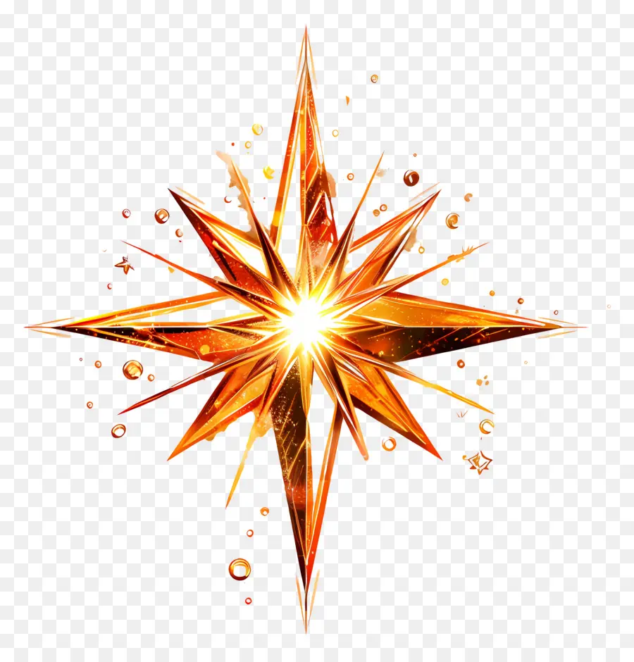 Estrela Que Brilha，Estrela Dourada PNG