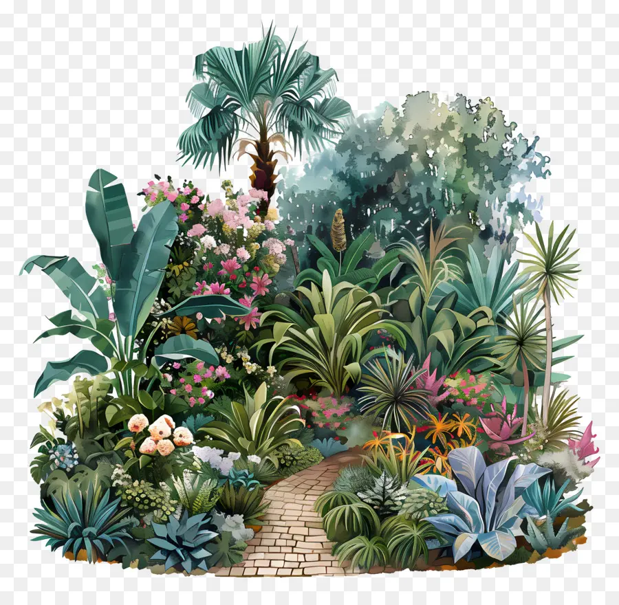 Jardim Exuberante，Jardim Tropical PNG