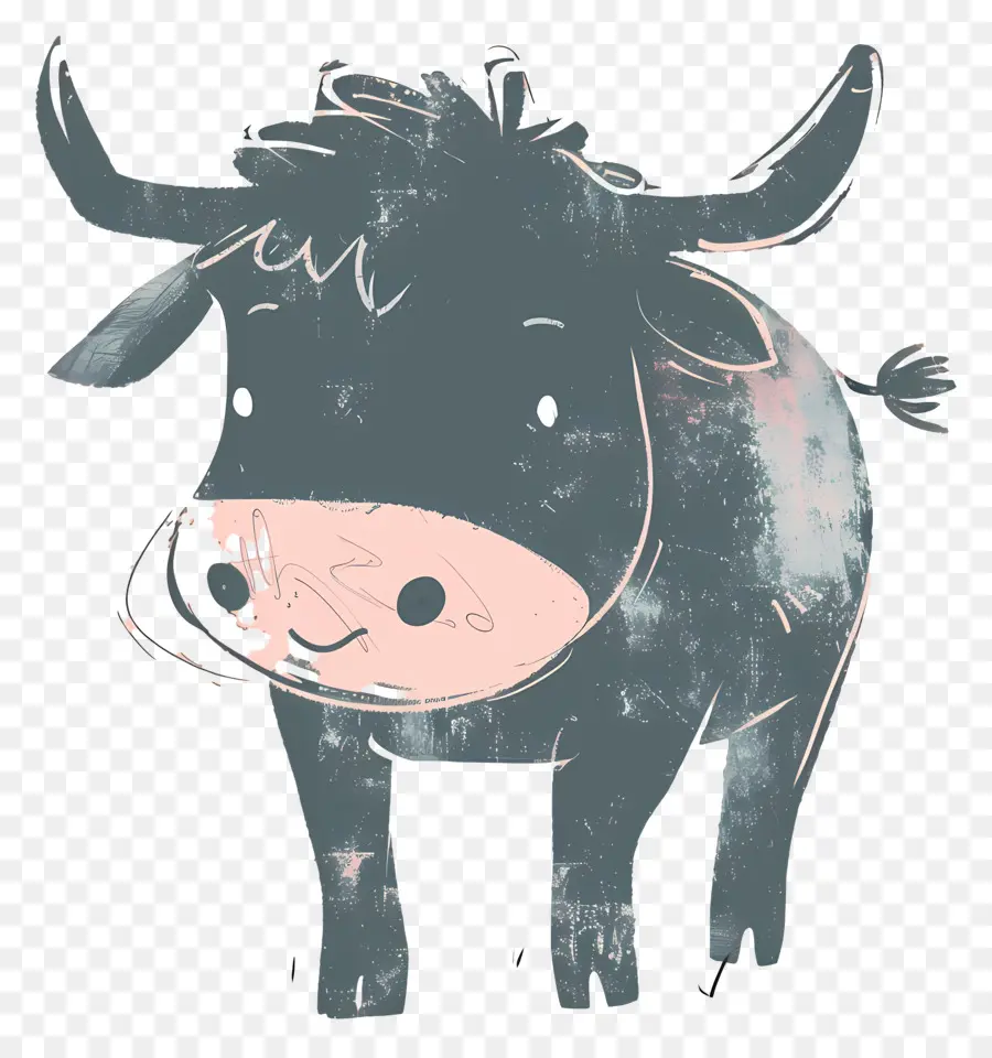 Bull，Desenho De Vaca Fofa PNG