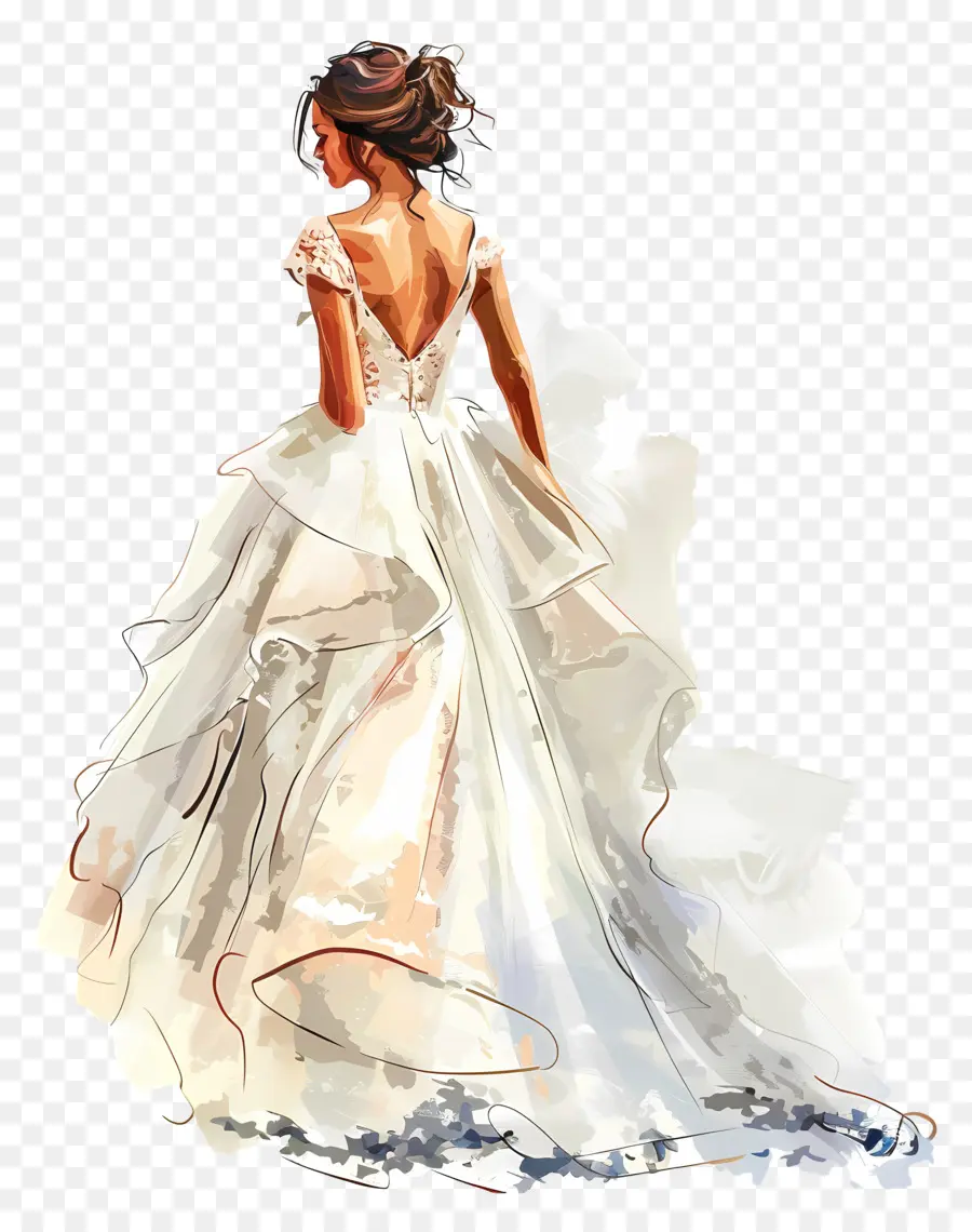 Vestido De Noiva Da Noiva，Vestido De Noiva PNG