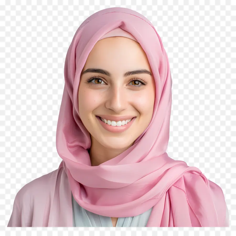 Hijab Girl，Hijab Rosa PNG