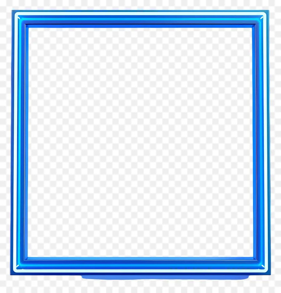 Quadro Azul Neon，Símbolo Da Maçã PNG