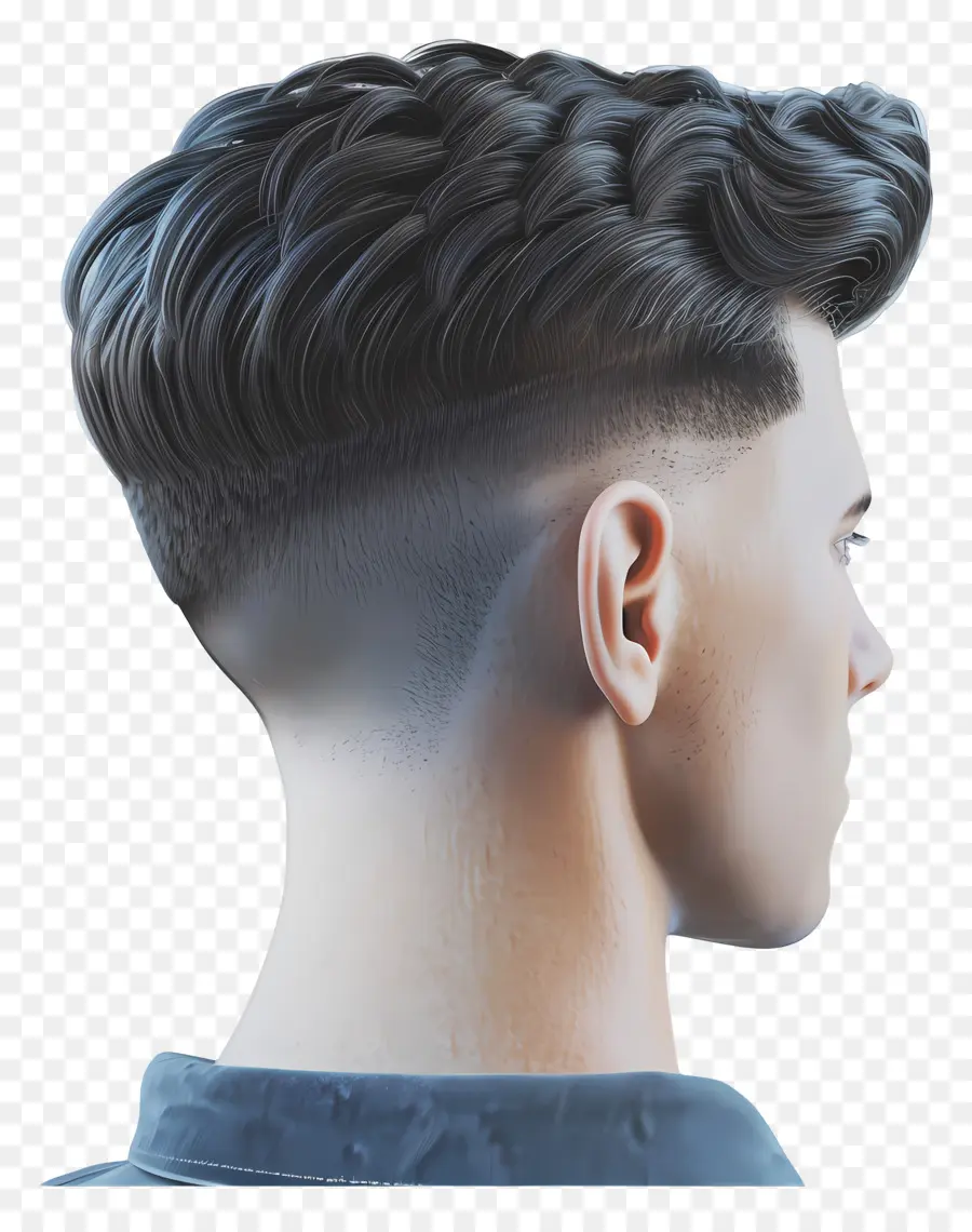 Desbotamento De Atreto Baixo，Undercut Penteado PNG