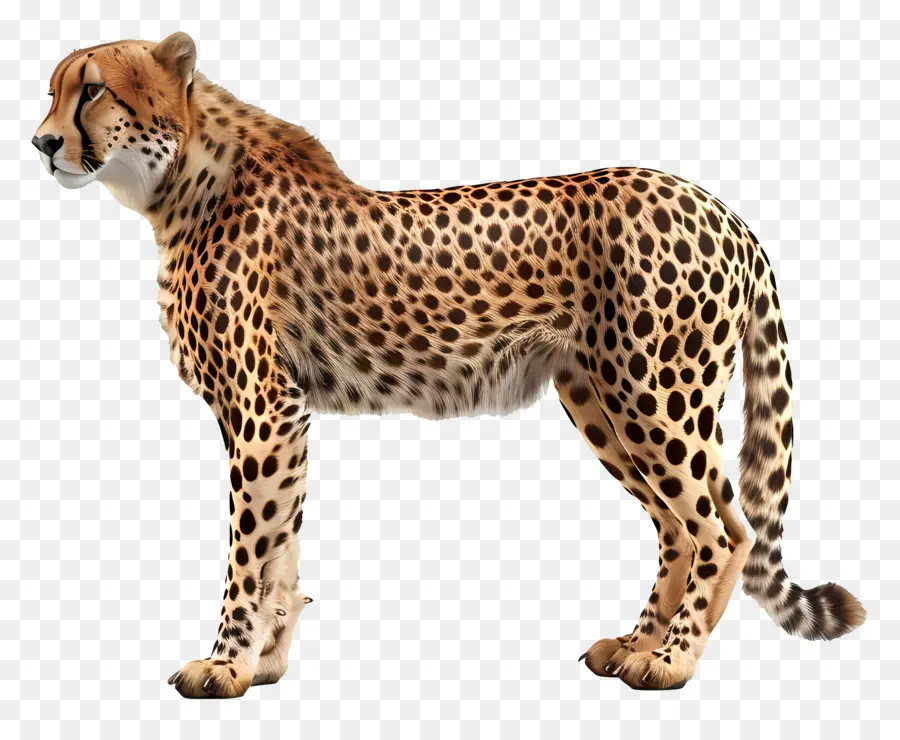 Vista Lateral De Cheetah，Cheetah PNG