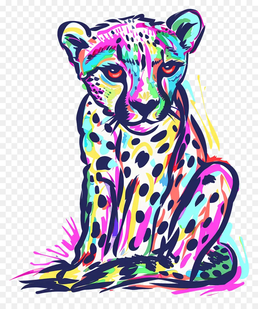 Cheetah，Neon Cheetah PNG