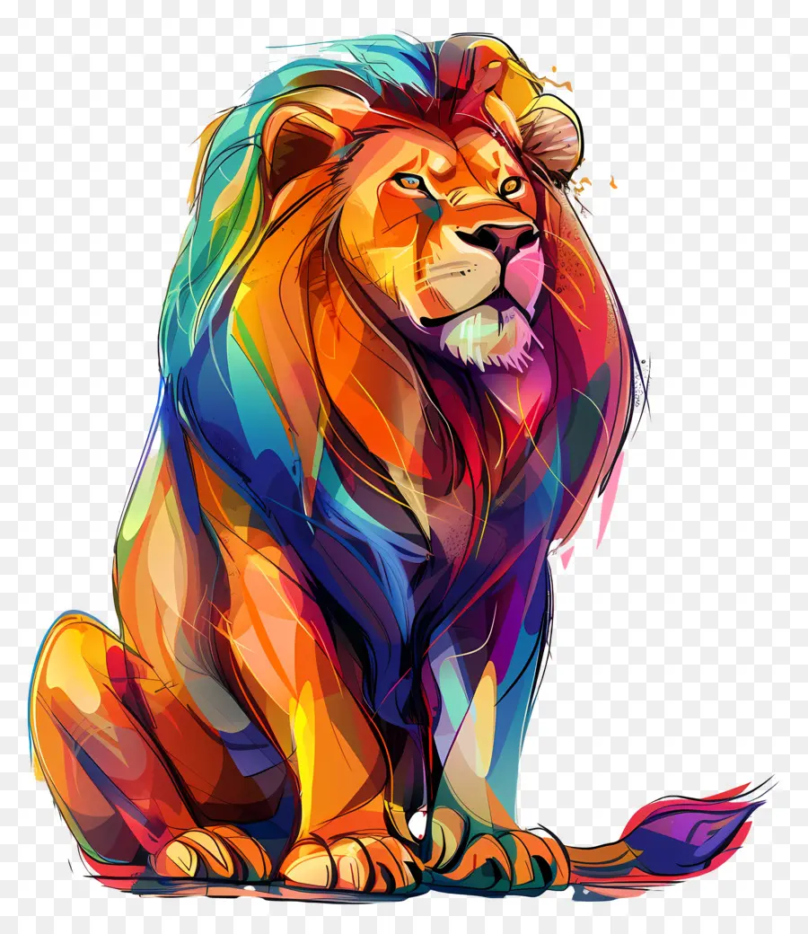 Desenho Animado Leão，Pintura De Leões PNG