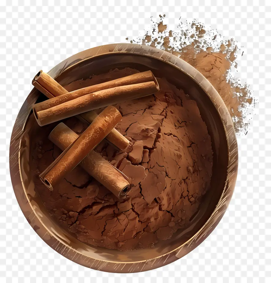 Canela Em Pó，Cacau De Chocolate Em Pó PNG