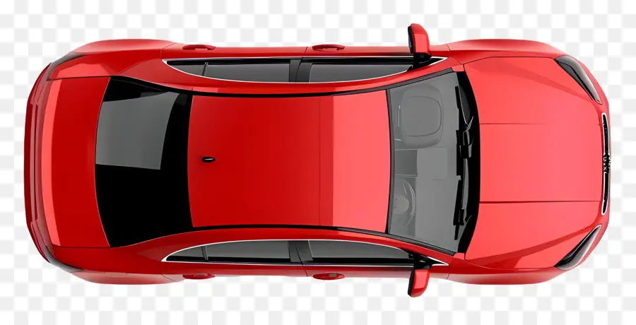 Vista Superior Do Carro Vermelho，Carro Vermelho PNG