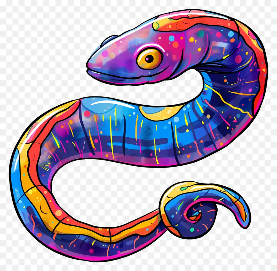 A Enguia，Colorida De Cobra PNG