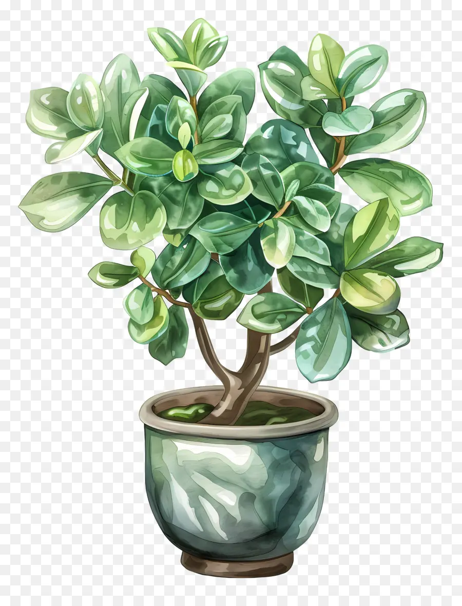 Planta De Jade Variegada，Planta De Bonsai PNG