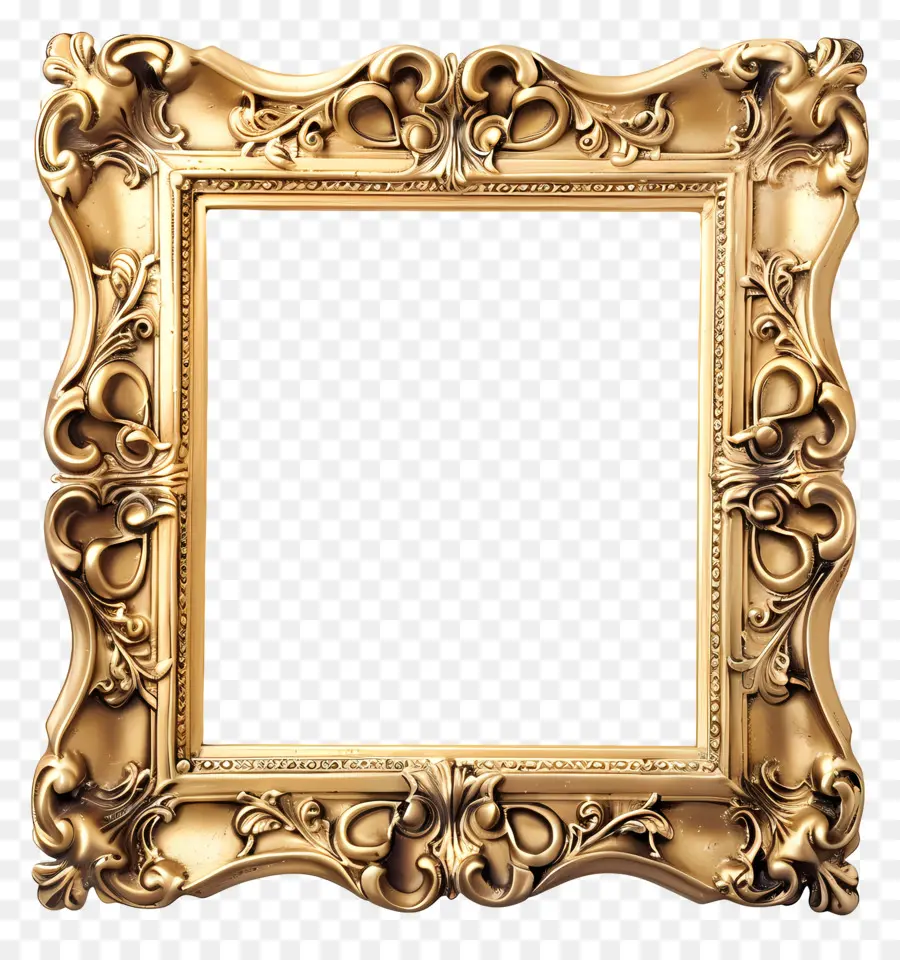 Quadro Fotográfico Moderno，Quadro De Ouro Ornamentado PNG