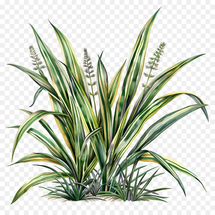 Liriope Variegado，Folhas Longas PNG