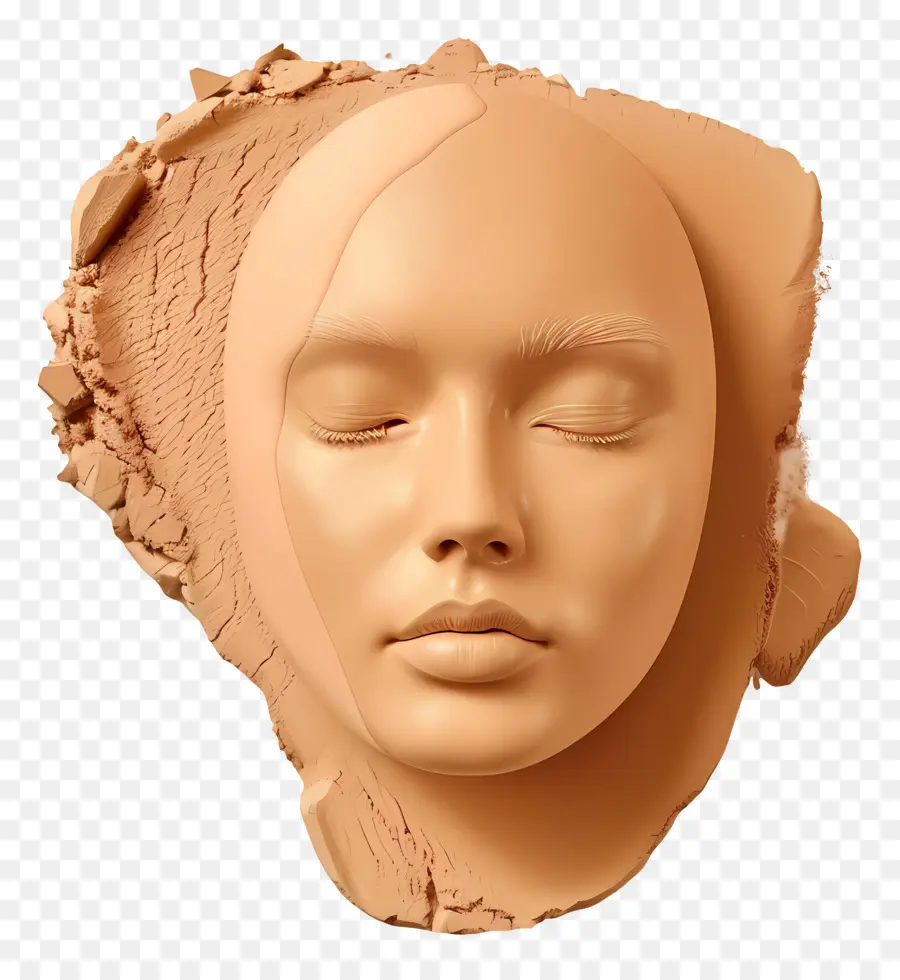 Pó Facial，Sculpture PNG