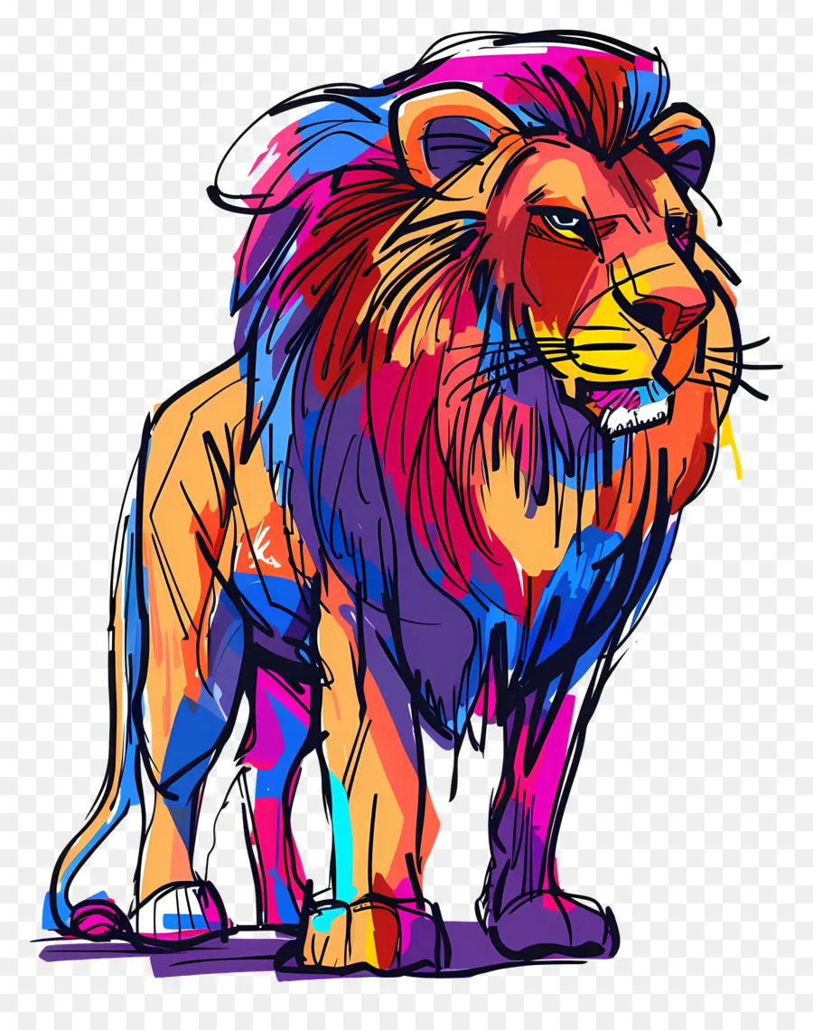 Desenho Animado Leão，Leão PNG