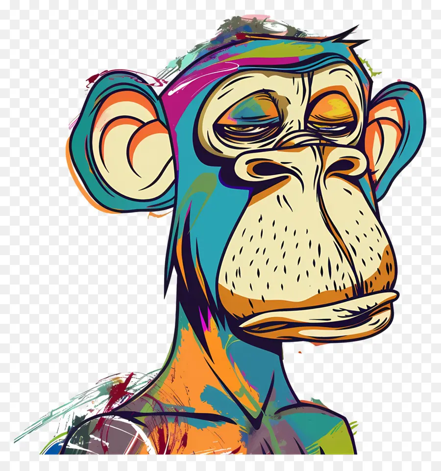 Macaco，Macaco Colorido PNG