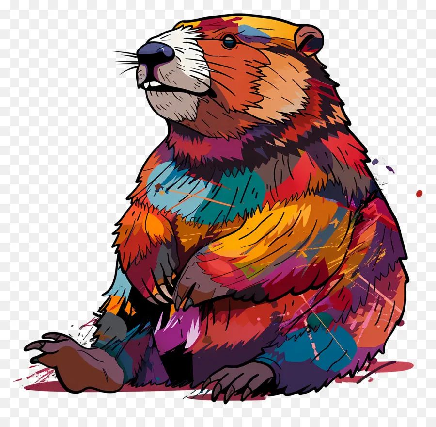 Castor，Marmota PNG