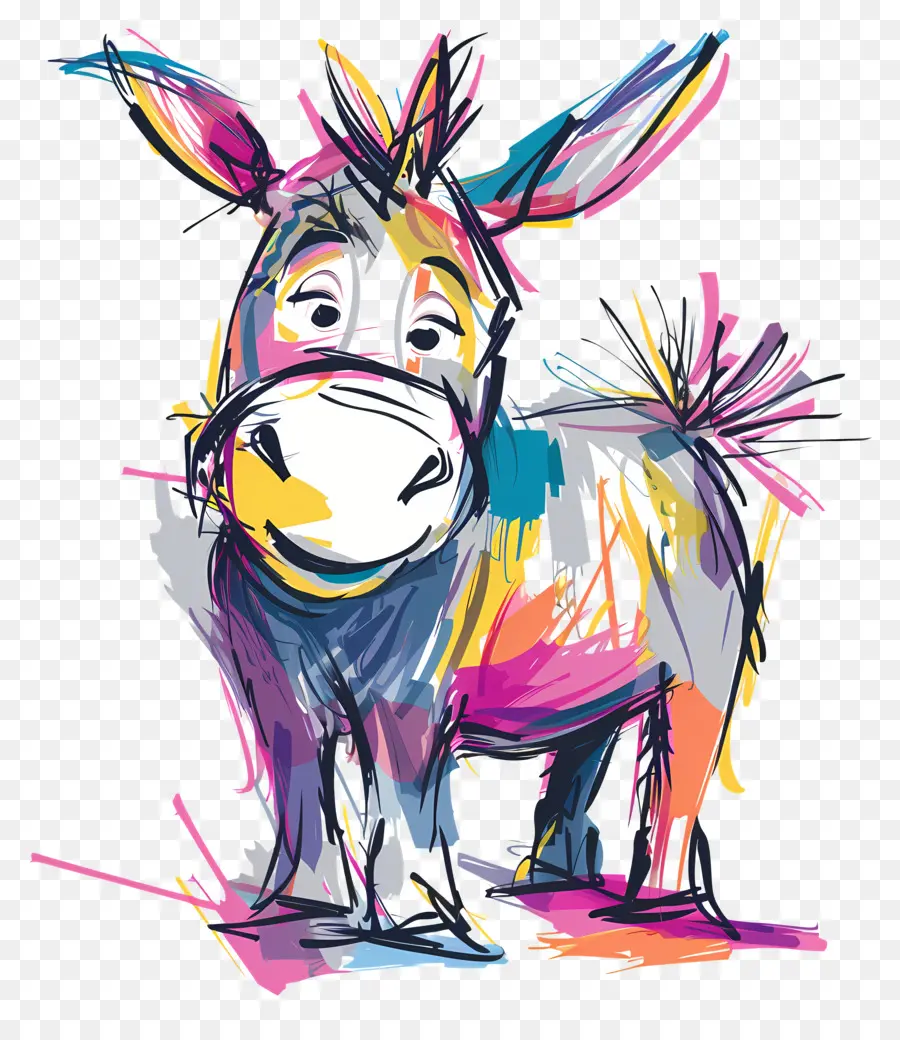 Burro，Burro Colorido PNG