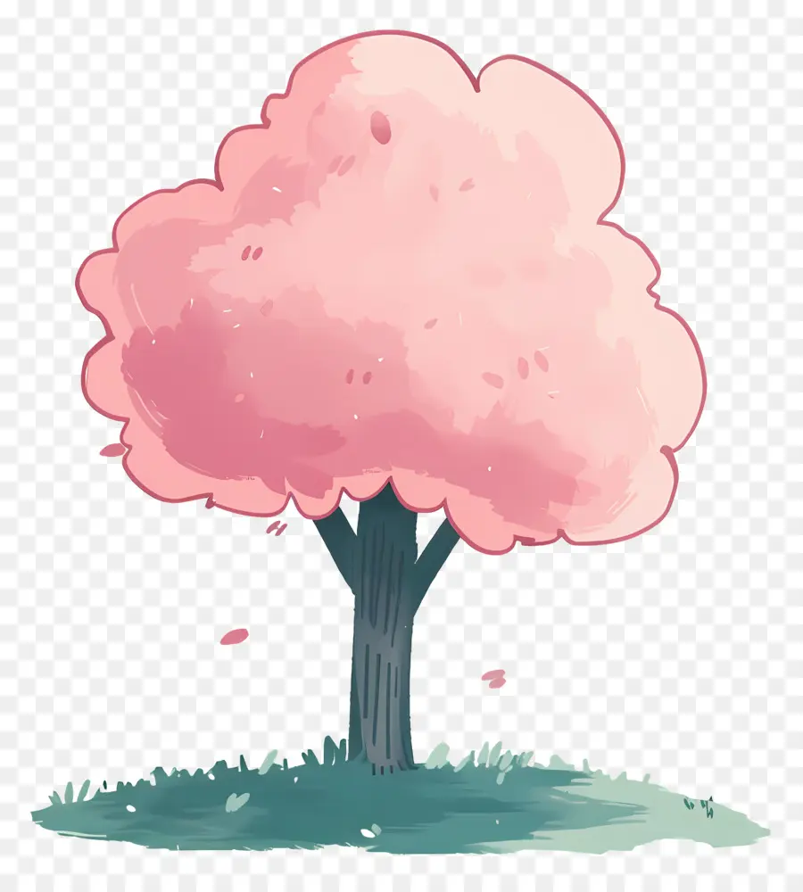 Árvore De Doodle，árvore Rosa PNG