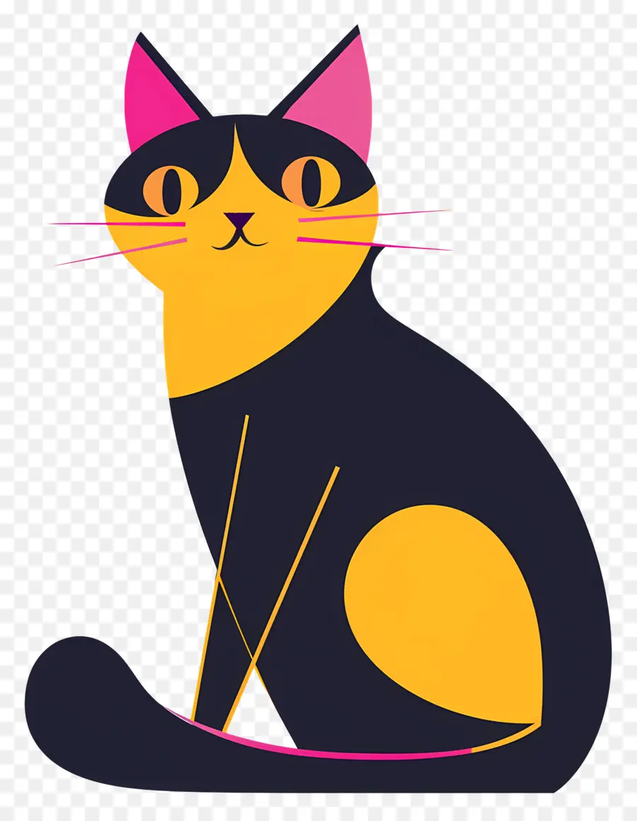 Gato，Gato Preto E Amarelo PNG