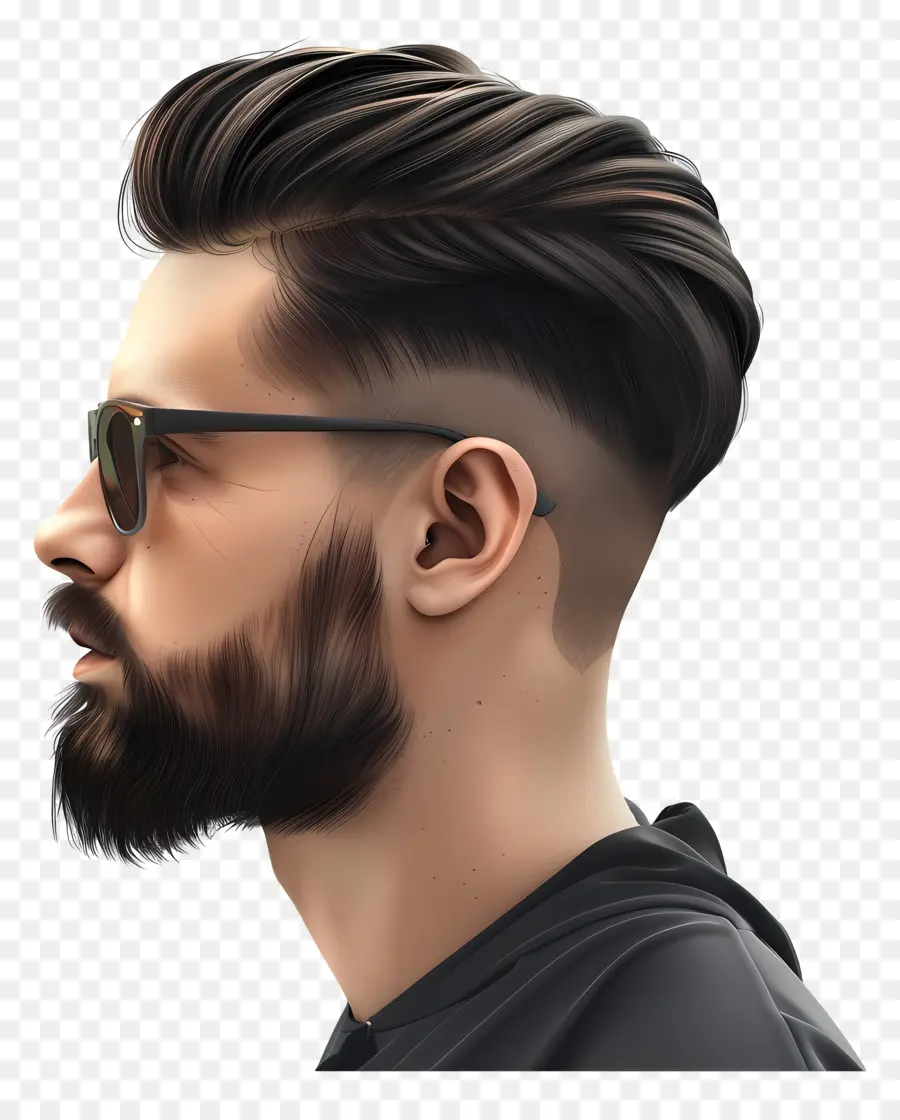 Undercut Baixo Corte De Cabelo De Desbotamento，Moda Masculina PNG