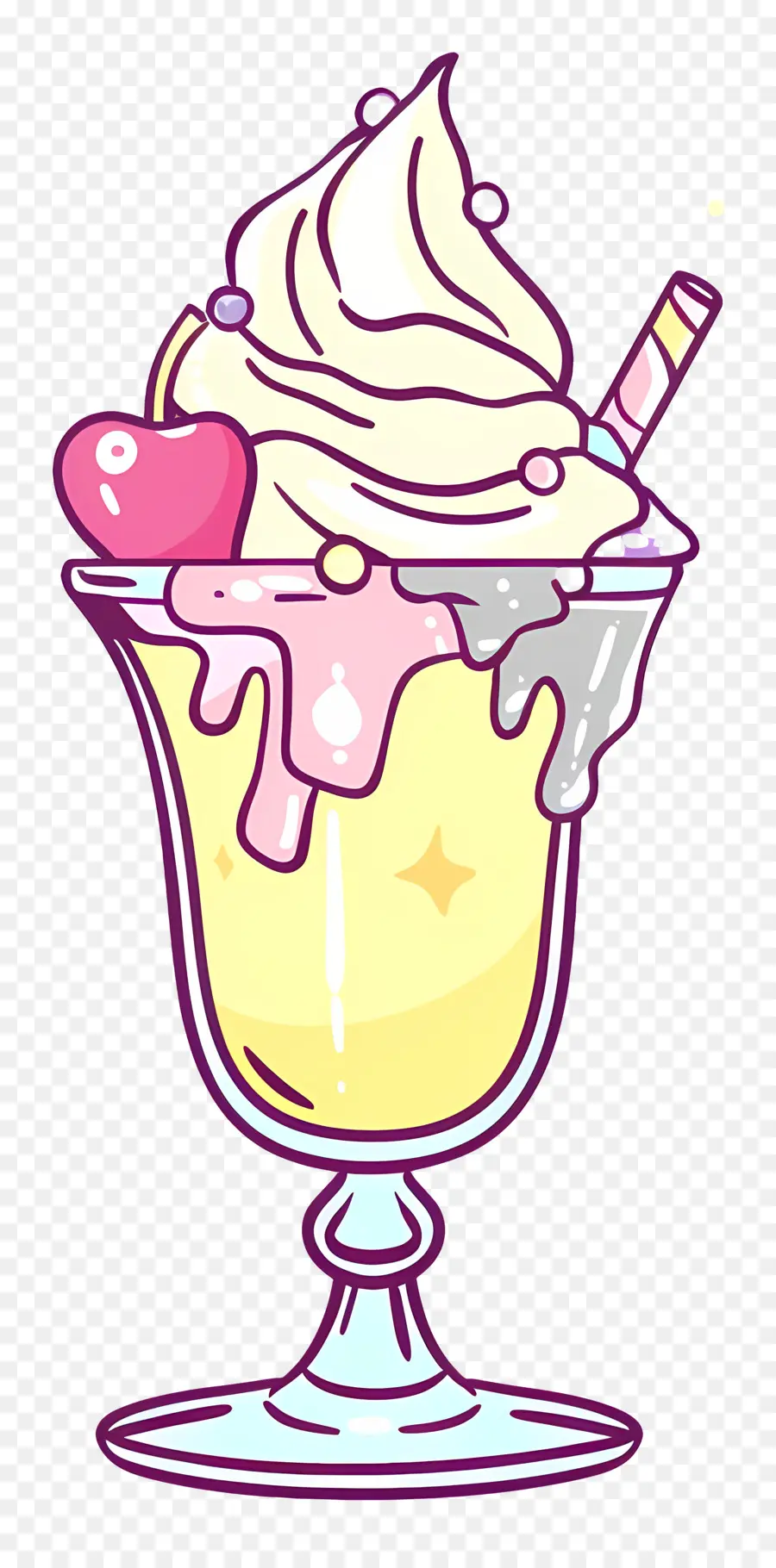 Cream Sundae，Sundae De Sorvete PNG